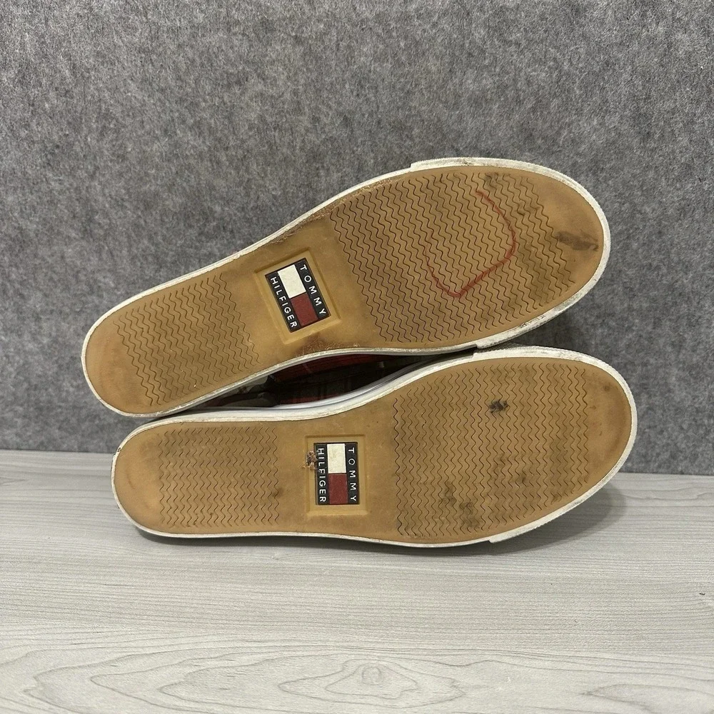 Vintage 1990s‎ Tommy Hilfiger Plaid Platform Shoes Red White Blue Women's 9.5M